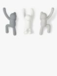 Umbra Buddy Wall-Mounted Coat Hook Hangers, Set of 3, Grey/Multi