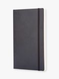 Moleskine Large Soft Cover Plain Notebook, Black