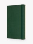 Moleskine Large Hard Cover Ruled Notebook, Green