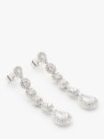 Ivory & Co. Ashford Cubic Zirconia Teardrop Drop Earrings, Silver