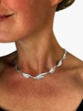 Nina B Twist Link Necklace, Silver
