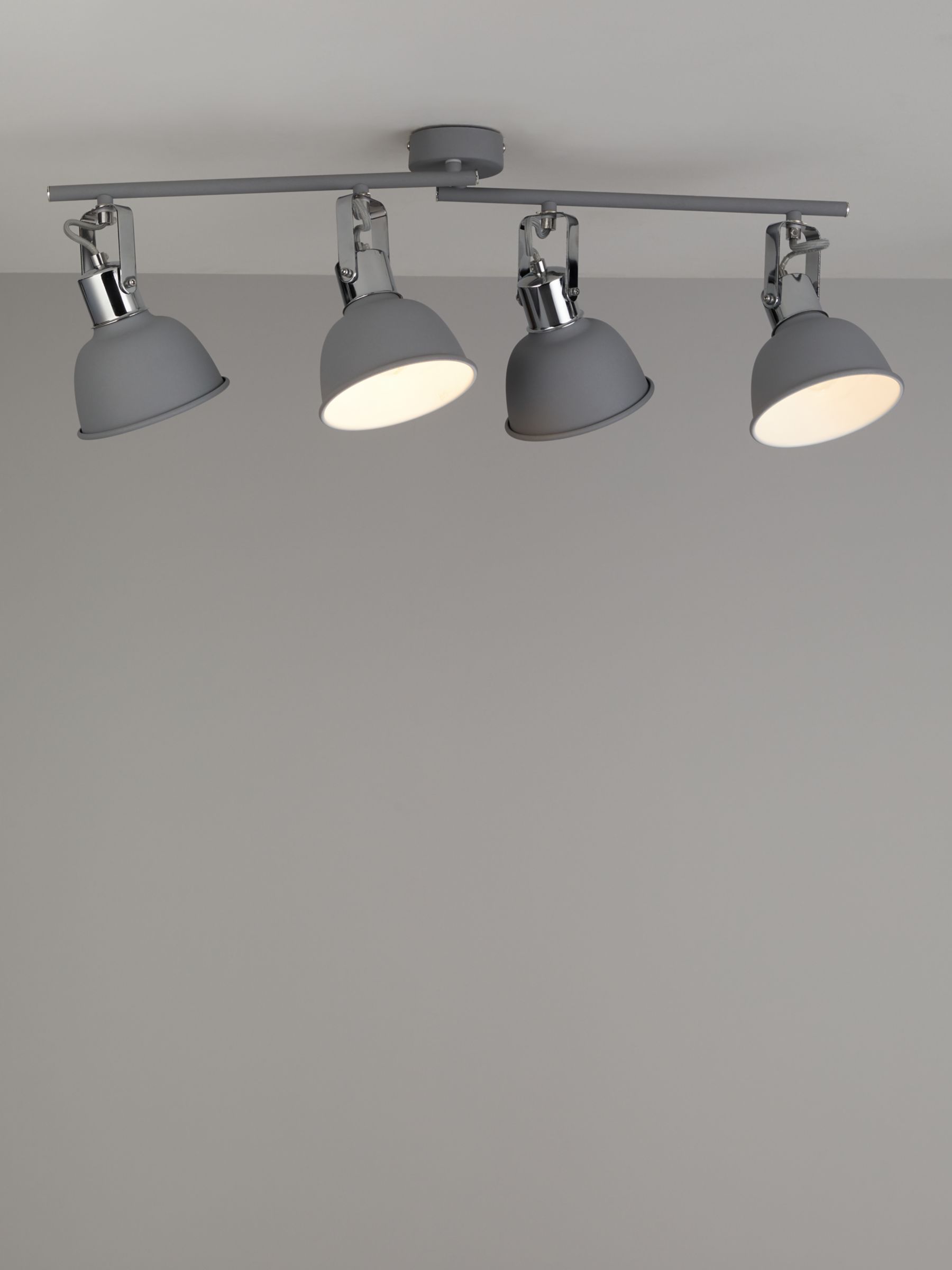 sarcoom Krijt Bedankt John Lewis SES LED 4 Spotlight Ceiling Bar, Grey