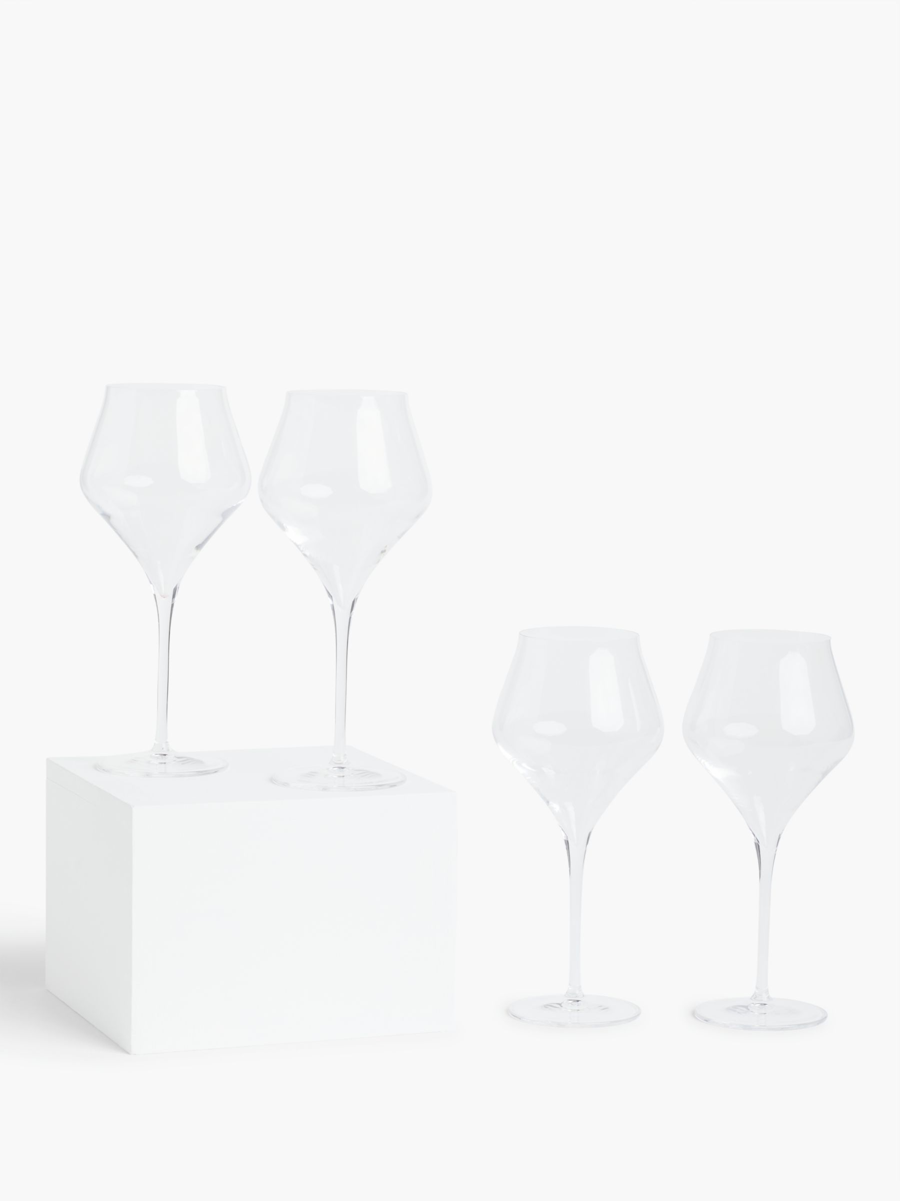 John Lewis Connoisseur Medium Bodied Red Wine Glasses, Set of 4, 650ml, Clear