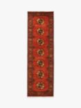 Gooch Luxury Hand Knotted Ersari Runner Rug, Red, L240 x W72 cm