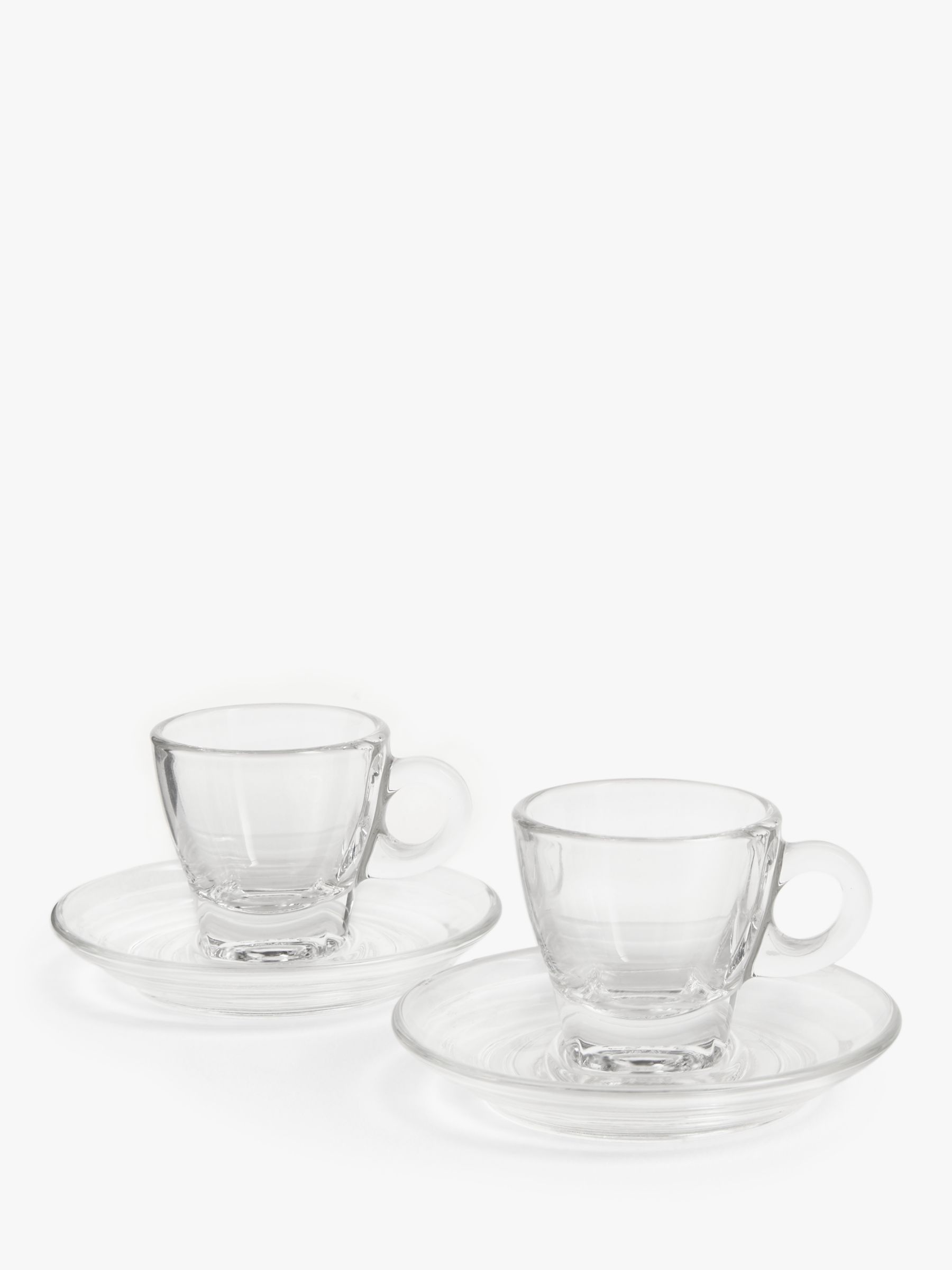 Fake Espresso in Glass Cup & Saucer