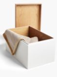 John Lewis Lacquered Storage Box, Medium, White
