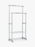 John Lewis ANYDAY Double Height Adjustable Clothes Rail