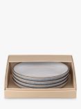 Denby Studio Grey Stoneware Medium Coupe Plates, Set of 4, 21cm, Grey/Multi