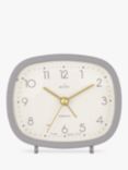 Acctim Ramsey Curved Non-Ticking Sweep Analogue Alarm Clock, Grey