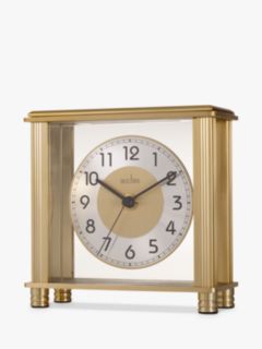 Acctim Hampden Mantel Clock, 14cm, Brass