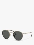 Ray-Ban RB8147 Unisex Round Double Bridge Sunglasses, Demi Glass/Antique Gold