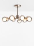 John Lewis Huxley 9 Arm Semi Flush Ceiling Light