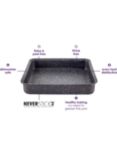 Eaziglide Neverstick2 Aluminium Non-Stick Square Baking Tin, 23cm