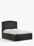 John Lewis Rouen Ottoman Storage Upholstered Bed Frame, Double, Brushed Tweed Charcoal