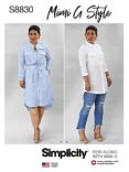 Simplicity Women's Mimi G Style Shirt Dress Paper Pattern, 8830