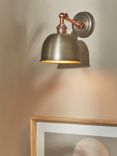 John Lewis Baldwin Wall Light, Pewter/Copper