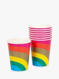 Talking Tables Foil Rainbow Disposable Cups, 250ml, Pack of 8