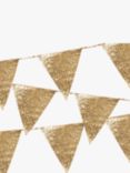 Talking Tables Luxe Gold Glitter Bunting, 3m