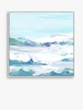 John Lewis Valeria Mravyan 'High Tides I' Framed Canvas Print, 104.5 x 104.5cm, Blue