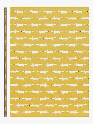 Scion Fox Print Fabric, Mustard