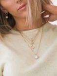 Leah Alexandra Moonstone Heart Pendant Necklace, Gold