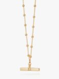 Daisy London Stacked Bead and T Bar Pendant Necklace