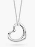 IBB 9ct White Gold Heart Pendant Necklace