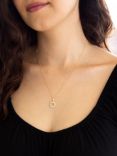 IBB 9ct Gold Marquise Cubic Zirconia Ring Pendant Necklace, Gold