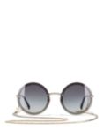 CHANEL Round Sunglasses CH4245 Gold/Grey Gradient