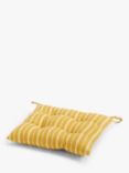 John Lewis Stripe Seat Pad, Mustard