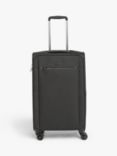 John Lewis Vienna 4-Wheel 66cm Lightweight Medium Suitcase, Black