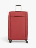 John Lewis Vienna 4-Wheel 76cm Lightweight Large Suitcase, Maroon