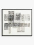 Blackout - Hand-Painted Textured Monochrome Abstract Framed Canvas, 90 x 100cm, Black/White