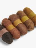 Habico Wool Felting Tops, Pack of 5, 113g, Brown