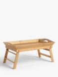 John Lewis Bamboo Fold-Up Bed Tray, 48.5cm, Natural