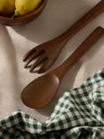 John Lewis Fusion Acacia Wood Salad Servers, Natural