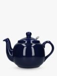 London Pottery Farmhouse Stoneware Filter 4 Cup Teapot, 1.2L, Navy