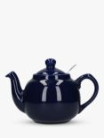 London Pottery Farmhouse Stoneware Filter 2 Cup Teapot, 600ml, Navy