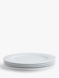 John Lewis ANYDAY Dine Rim Dinner Plate, Set of 4, 28cm, White