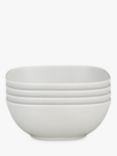 John Lewis ANYDAY Dine Square Cereal Bowls, Set of 4, 15cm, White