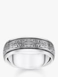 THOMAS SABO Men's Rebel Textured Ring, Silver