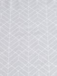 John Lewis Wipe Clean PVC Geometric Print Round Tablecloth, Pale Grey, Dia.180cm
