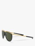 Ray-Ban RB2219 Unisex Aviator Sunglasses, Black/Green