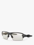 Oakley OO9188 Men's Flak 2.0 XL Rectangular Sunglasses, Grey/Clear
