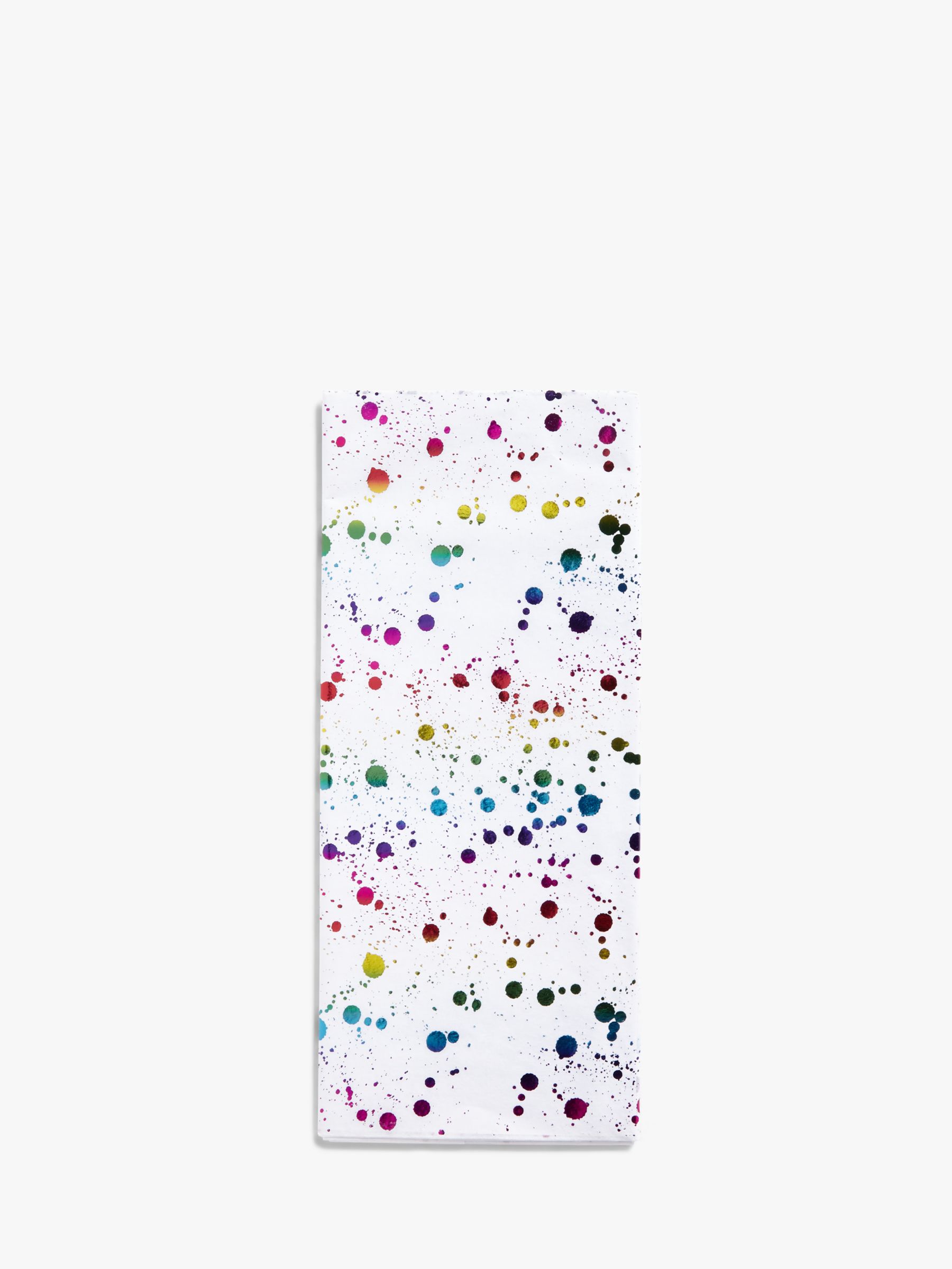 John Lewis Rainbow Splatter Tissue Paper, Pack of 3