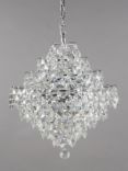 Impex Diamond Cube Crystal Chandelier Ceiling Light, Clear/Chrome