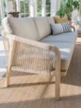 KETTLER Cora Rope 3 Seat Garden Lounging Sofa, FSC-Certified (Acacia Wood), Natural