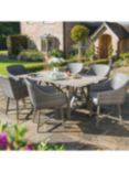 KETTLER LaMode 6 Seat Garden Dining Table and Chairs Set, White Ash