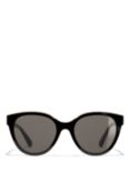 CHANEL Oval Sunglasses CH5414 Black/Beige
