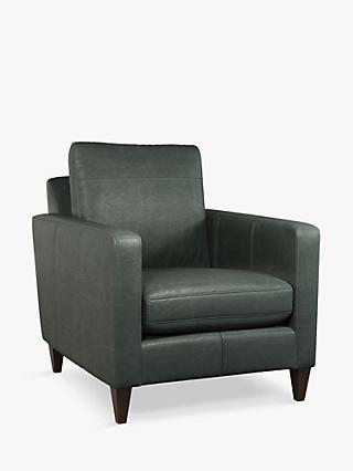 John Lewis Bailey Leather Armchair, Dark Leg